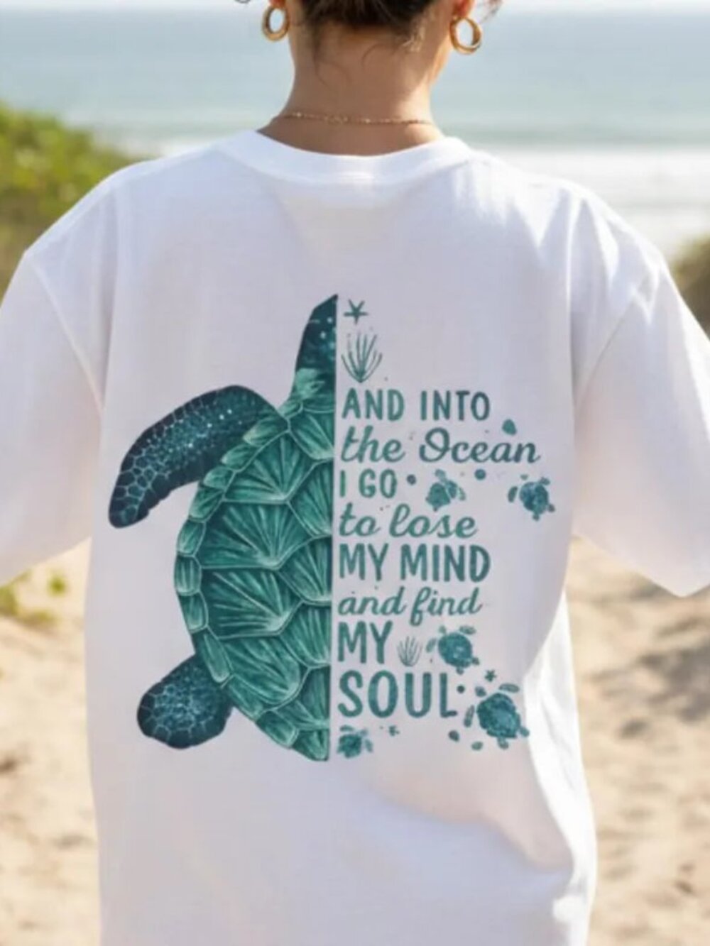 Sea Turtle Shirt, Graphic Summer Ocean Tee, Beach Lover Gift